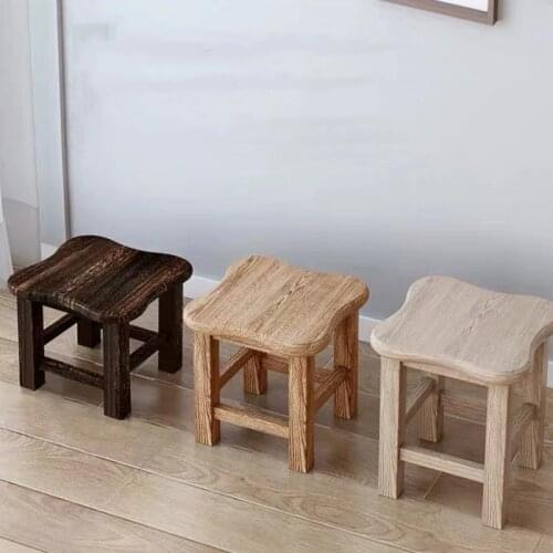 Childrens Chair Small Wooden Stool Sillas De Taburete Madera Comedor Family Living Room Tea Table Low Square Creative