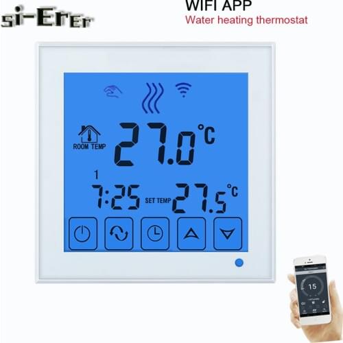 220V floor heating WIFI thermostat with programming, large screen touch