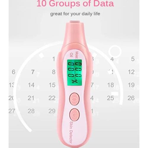 Skin Tester Skin Care Device Analyzer Cordless & Portable Facial Moisture Monitor Water Oil Tester for Beauty Salon Spa Home