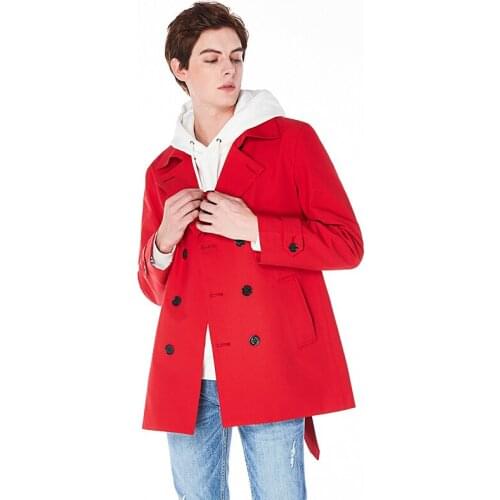 Trench Classic Men 2021 Spring Autumn Male Double-breasted Belt Trench Coat Brand Overcoat Men Fashion Jacket Teens Clothing