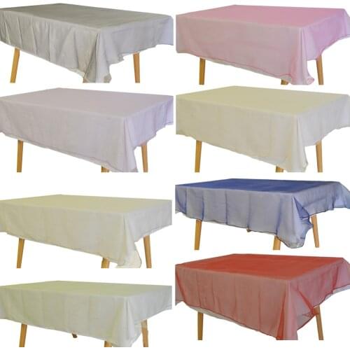 1.35x10m Organza Tablecloth For Rectangle Reception table Cover Outdoor Seaside Wedding Christmas Birthday Party Bar Table Cloth