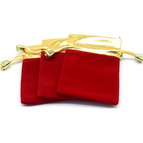 10 piece Velvet Bags Jewelry Packing Drawstring Pouches Wedding Gift Bags 7x9cm