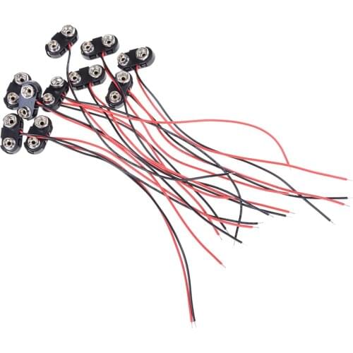 10 X I Type 9V 9 Volt Battery Clip Connectors Buckle Cable