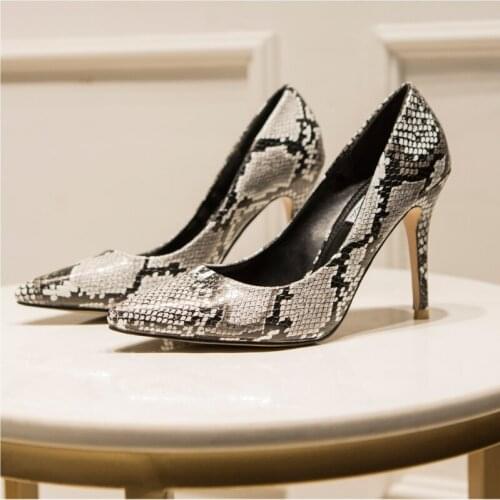 9CM High heeled shoes Shallow Pointed toe Mixed colors 3inches Novelty Mature Retro Elegant Sexy Fetish Trend Thin heels Fashion