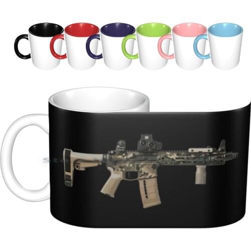 Ar-15 Sand Camo Ceramic Mugs Coffee Cups Milk Tea Mug Ar 15 Ar15 Cool Ar15 2a 2nd Amendment Rifle Colt America Operator