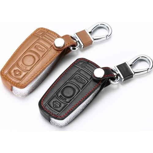 Genuine Leather Car Key Case Cover For Bmw F30 F10 F20 X3 X1 X5 X6 e30 e36 e90 e60 e84 e39 e46 e90 Car Case Key For Bmw Key Case