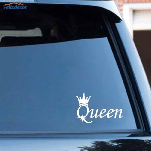 Black/Silver Fashion QUEEN Vinyl Car Motorcycle Sticker Styling Decal Decoration C006
