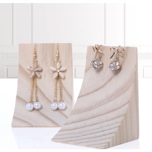 Fashion Wood Jewelry Earring Display Stand Holder Showcase Organizer jewelry display holder organizer stand