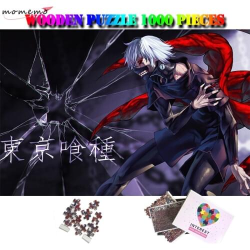 MOMEMO Tokyo Ghouls Jigsaw Puzzle Wooden 1000 Pieces Adults Puzzles Cartoon Anime Puzzle Toys 1000 Piezas Adulto Puzzle Games
