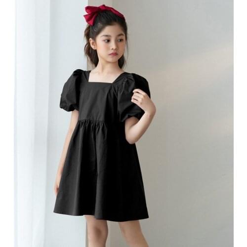 Kids Clothes 2021 New Summer Girls Cute Dress Puff Sleeve Toddler Baby Princess Dress Children Clothes,#6208