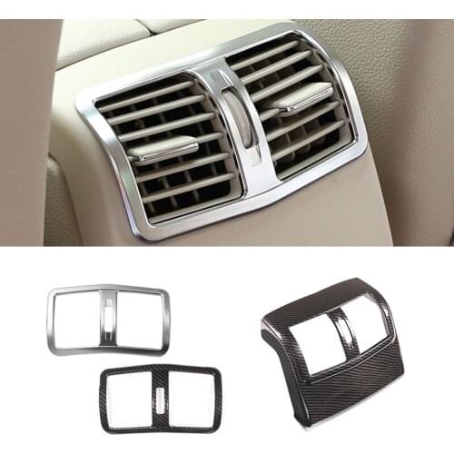 For Mercedes Benz E Class W212 2012 2013 2014 2015 Car Carbon texture Rear Air Condition Air Outlet Vent Cover Frame Trim