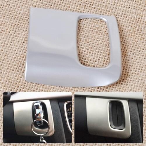 DWCX High Quality Stainless Steel Dash Lgnition Keyhole Molding Cover Trim Fit for Audi A4 A5 2009 2010 2011 2012 2013 2014 2015