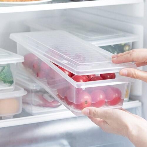 Food Fresh Storage Box Container Refrigerator Organizer Vegetable Fresh-keeping Container Removable Drain Box Fridge Sealed Case
