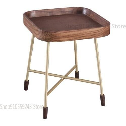 Customized Nordic Luxury Living Room Side Table Fashion Creative Small Coffee Table Modern Minimalist Small Apartment Sofa Ash W