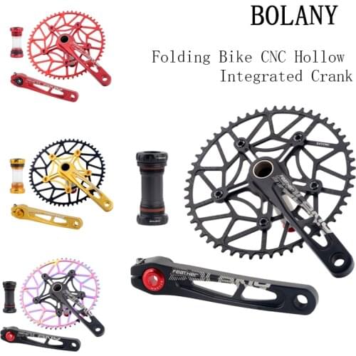 Bolany Folding Bike Crankset Bcd Crown 130 Hollowtech Power Meter Crank Arms Connecting Rods for Bicycle 170 Bmx Accessories