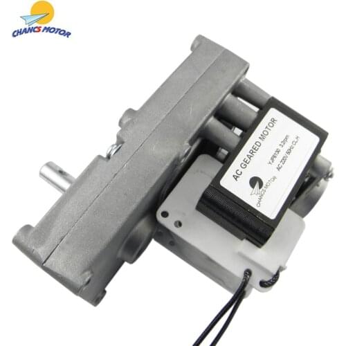 AC 220V Rotisserie Shaded-pole Gear Motor 3.2 RPM Max Torque 200KG Low Noise for BBQ Oven(Default Rotation: CW