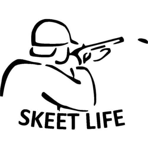 12.7CM*9.5CM Skeet Life-Trap,Skeet,Sporting Clays Decal,Car Sticker And Decals Motorcycle Car Stylings Black Sliver C8-0749