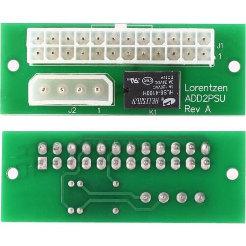 Multiple Power Supply Adapter ATX 24Pin to Molex 4Pin Run Multiple PC Computer PSU Together for BTC Miner Mining Rig