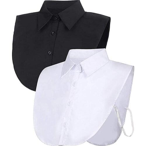 Women New Collar Shirt Fake Collar Tie Vintage Detachable Collar False Collar Lapel Blouse Top Women Shirt Clothes Accessories
