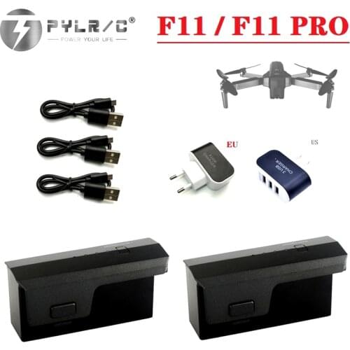 PYLRC Original Li-lon Battery 11.1V 2500mAh F11/F11 PRO with USB Charger For F11 Drone RC Quadcopter Spare Parts