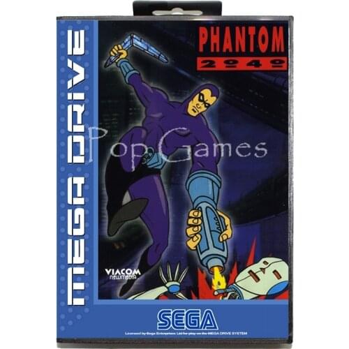 Phantom 2040 with Box for 16 bit Sega MD Game Card for Mega Drive for Genesis Video Console