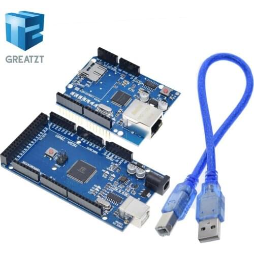 GREATZT UNO Ethernet W5100 network expansion board SD card Shield for Arduino with Mega 2560 R3 Mega2560 REV3