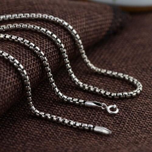 S925 Silver Retro Thai Silver Necklace Craft Wholesale Silver Jewelry Lovers Money Boxes Pendant With Chain