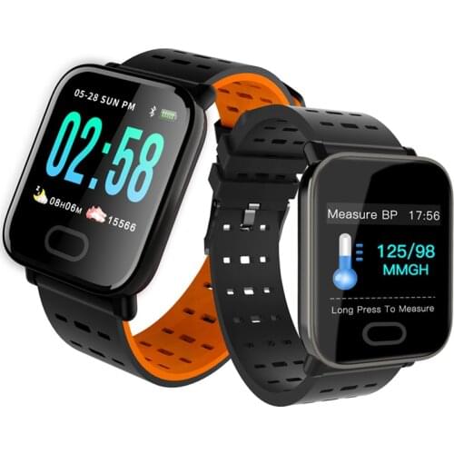 A6 Smart Watch with Heart Rate Monitor Fitness Tracker Blood Pressure Bracelet Smartwatch Waterproof For Android IOS PK Q8 V6 S9