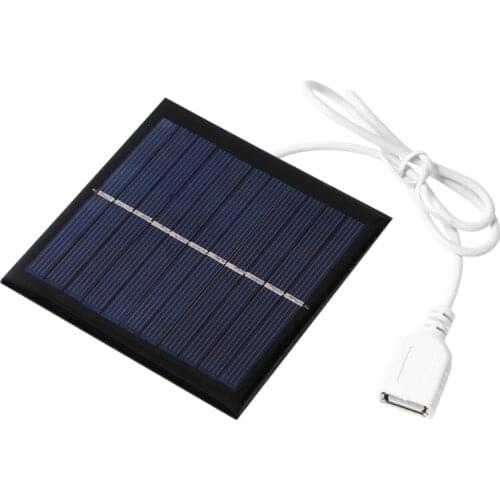 1W 5.5V USB Mini Solar Panel DIY Solar System，High Capacity Solar Power Bank External Battery Pack for Smart Phones