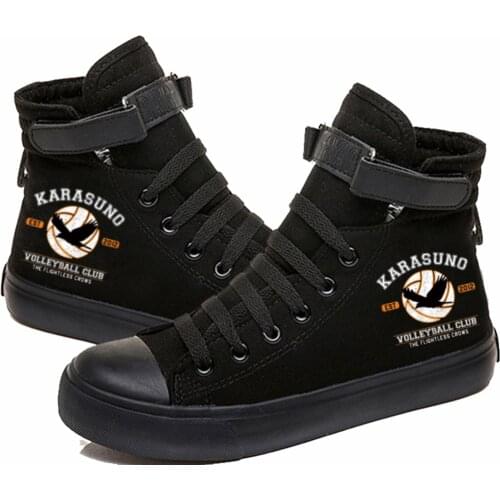 Anime Haikyuu Pride Printed Hip Hop Striped Shoe Canvas Shoes Sneakers Boots