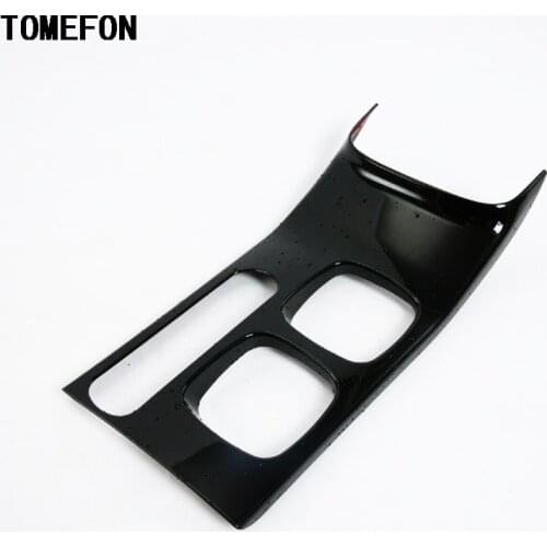 TOMEFON For Suzuki Sx4 S-Cross 2014-2018 LHD ABS Black Paint Front Water Cup Holder Panel Cover Gear Shift Trim Interior Styling