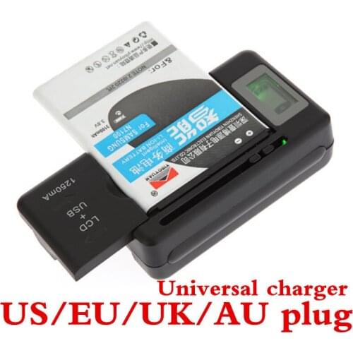 100pcs/2018 New YIBOYUAN Universal Battery Charger + USB-Port For Smartphone Battery for iphone xiaomi samsung huawei lenovo lg