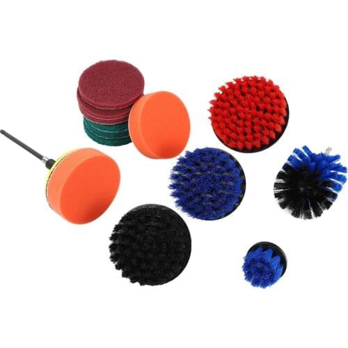 15Pcs Drill Brush Power Scrubber Brush Cleaning Attachment Kit With Extender For Bathroom Surfaces Tub, Shower, Tile