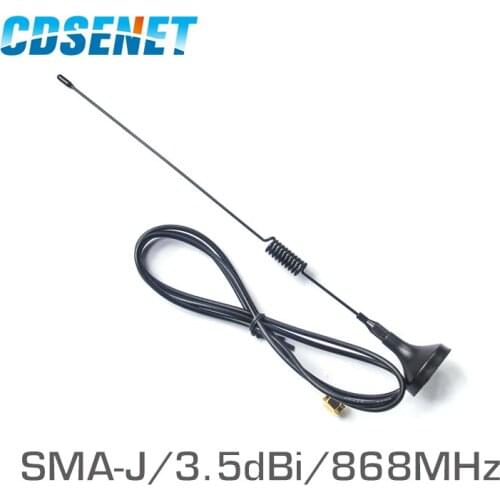 2PCS TX868-XPL-100 3.5dbi 868MHz High Gain uhf Sucker Antenna CDSENET SMA Male Omnidirection Wifi Antenna for Wireless Module