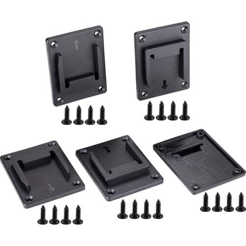 5 Packs Electric Tool Holder Dock Mount for 18V Electric Drill Tools Holder Hanger(Black)