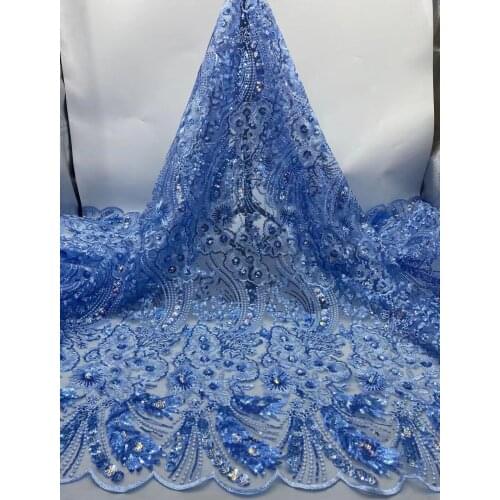 African Lace Fabric High Quality Lace Fabric for Sewing J-4686814 Sequins Nigerian Laces Fabric