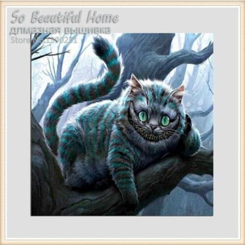 Big Mouth cat 30x30 diy diamond painting wall sticker diamond mosaic cross stitch needlework diamond embroidery Home Decoration
