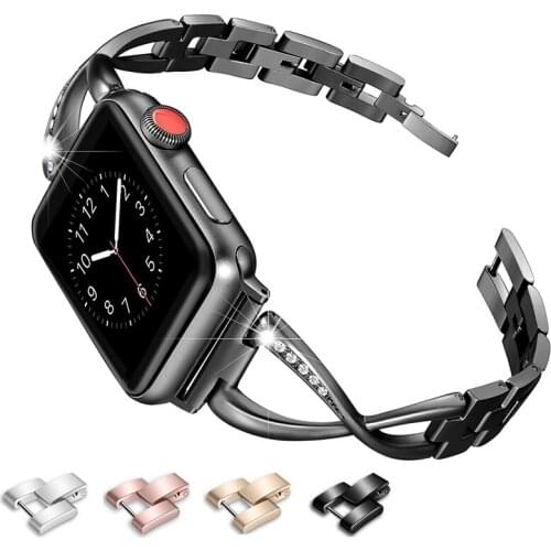 Link bracelet strap for apple watch band 42mm 38mm series 5/4/3/2/1 iwatch band 44mm 40mm stainless steel watchband gen.6