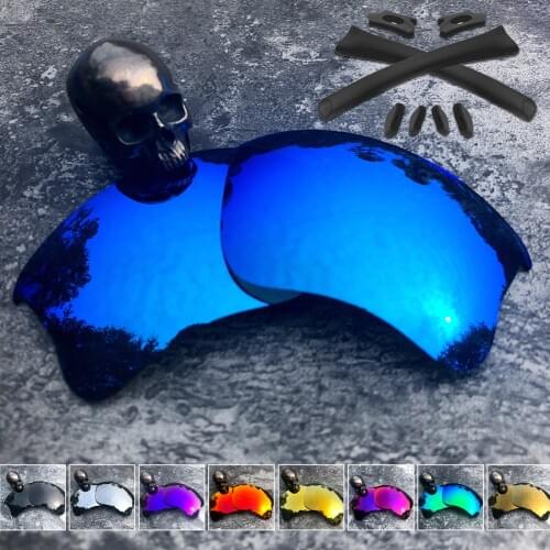 Firtox True Polarized Replacement Lenses and Ear Socks & Nose Pads for-Oakley Flak Jacket XLJ Sunglass - Multiple Opts