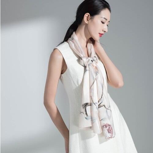 Shanghai story flagship store 100% mulberry silk silk scarves lady mother of age season new products fashion scarves