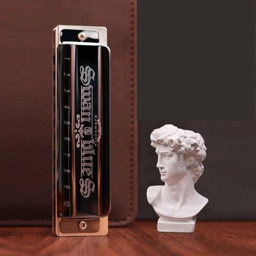 Blues Harmonica 10 Hole C for Children Beginner Students Professionally self-taught 10 Hole Blues Playing Harmonica