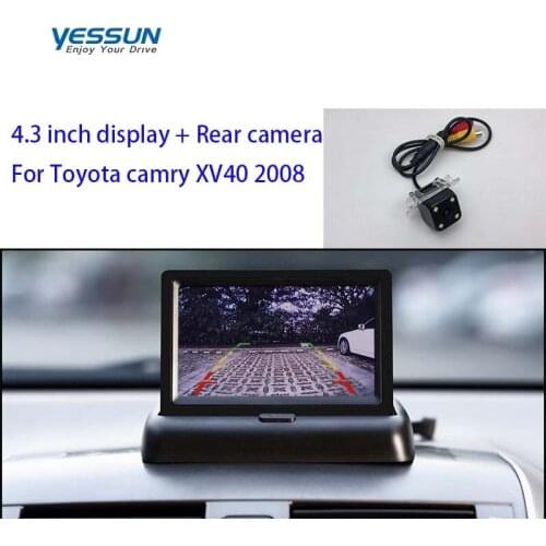 Yessun 4.3 inch camera dipslay rear camera for TOYOTA Camry XV40 2008 2 in 1 Rearview Parking camera /rear camera mointor