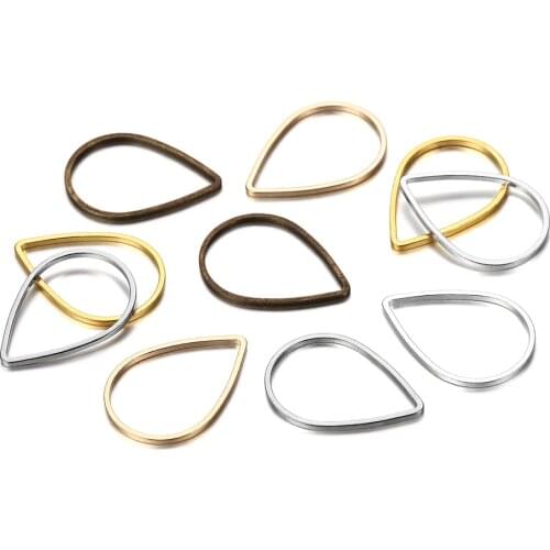 30Pcs/lot Waterdrop Teardrop Jump Rings For DIY Jewelry Making Findings Accessories Supplies Earring Hooks Necklaces Connectors