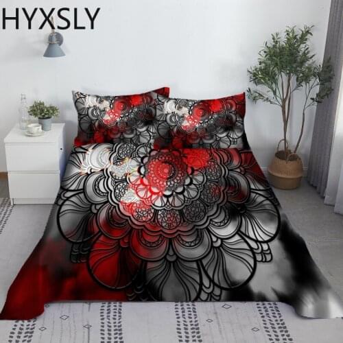 Mandala Flowers Bed Sheet Set with Pillowcase 3d Bedding Digital Printing Flat Sheet King Queen Size 2/3pcs Custom Home Textile