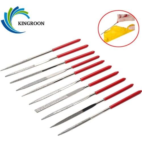 KINGROON 5pcs 10pcs 140*3mm Needle File Set Diamond Handy Tool for Ceramic Glass Gem Stone Hobbies Crafts 3D printing model File
