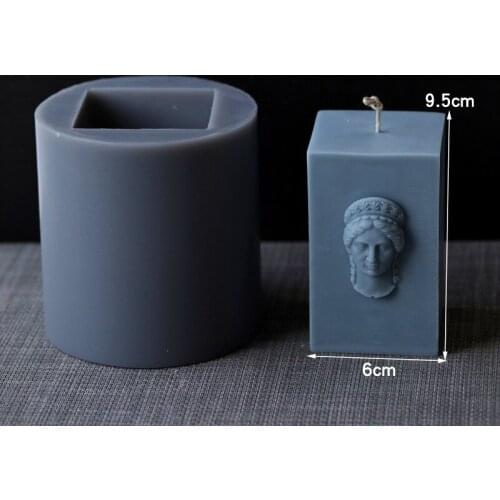 2020 new goddess relief candle silicone mold temple wedding candle plaster concrete silicone mold Greek goddess