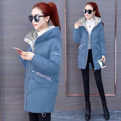New 2021 Autumn Winter Women Thick Jackets Female High-Quality Cotton Warm Oversize Parkas Ladies Vintage Padded Overcoat H1291