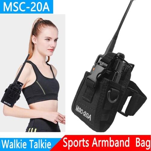 Upgrade Walkie Talkie Case MSC-20A Holder Armband Bag for BaoFeng UV-5R UV-82 UV-S9 UVB3 Plus BF-888S Radio Case Holder