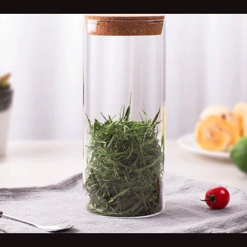Cork glass sealed pot straight tea pot tea pot candy storage can kitchen seasoning bottle