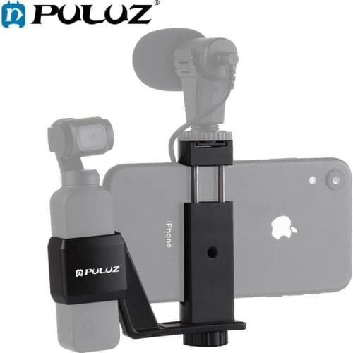 PULUZ Metal Phone Clamp Mount + Expansion Fixed Stand Bracket For DJI OSMO Pocket Handheld Gimbal Accessories